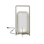 Hearth | Lantern Table Lamp, Modern Glass Lantern Light in Black or Silver, 3 Sizes