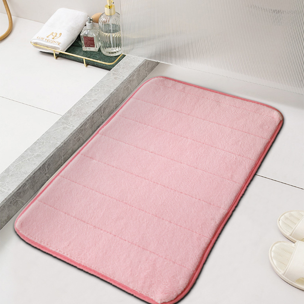 Velour | Plush Bath Mat, Ultra Soft Absorbent Bathroom Rug, Non Slip Machine Washable Shower Mat