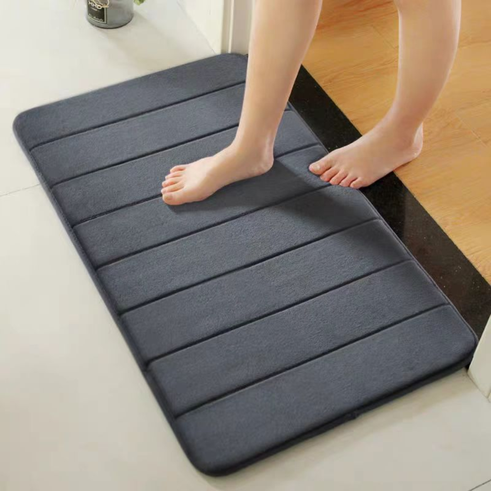 Velour | Plush Bath Mat, Ultra Soft Absorbent Bathroom Rug, Non Slip Machine Washable Shower Mat