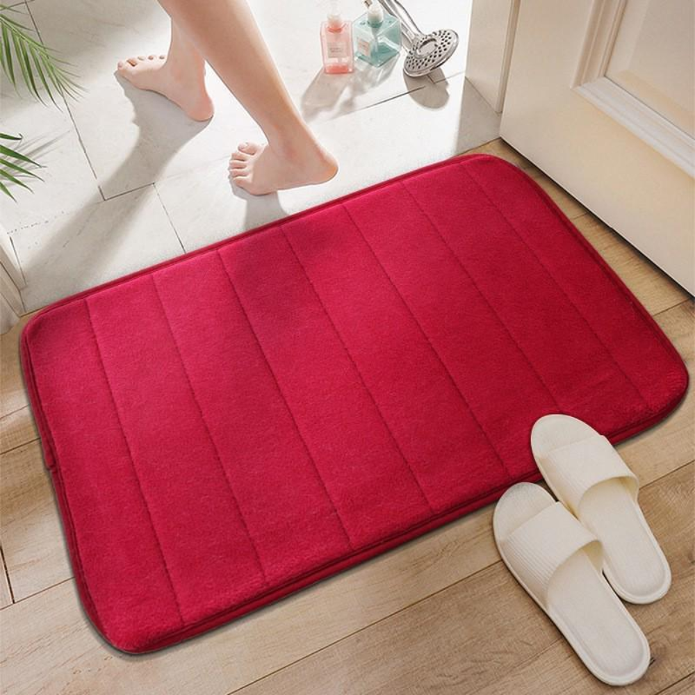 Velour | Plush Bath Mat, Ultra Soft Absorbent Bathroom Rug, Non Slip Machine Washable Shower Mat