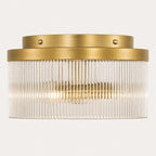 Willow | Ribbed Glass Flush Mount Ceiling Light, Farmhouse Drum Light Fixture for Hallway and Bedroom