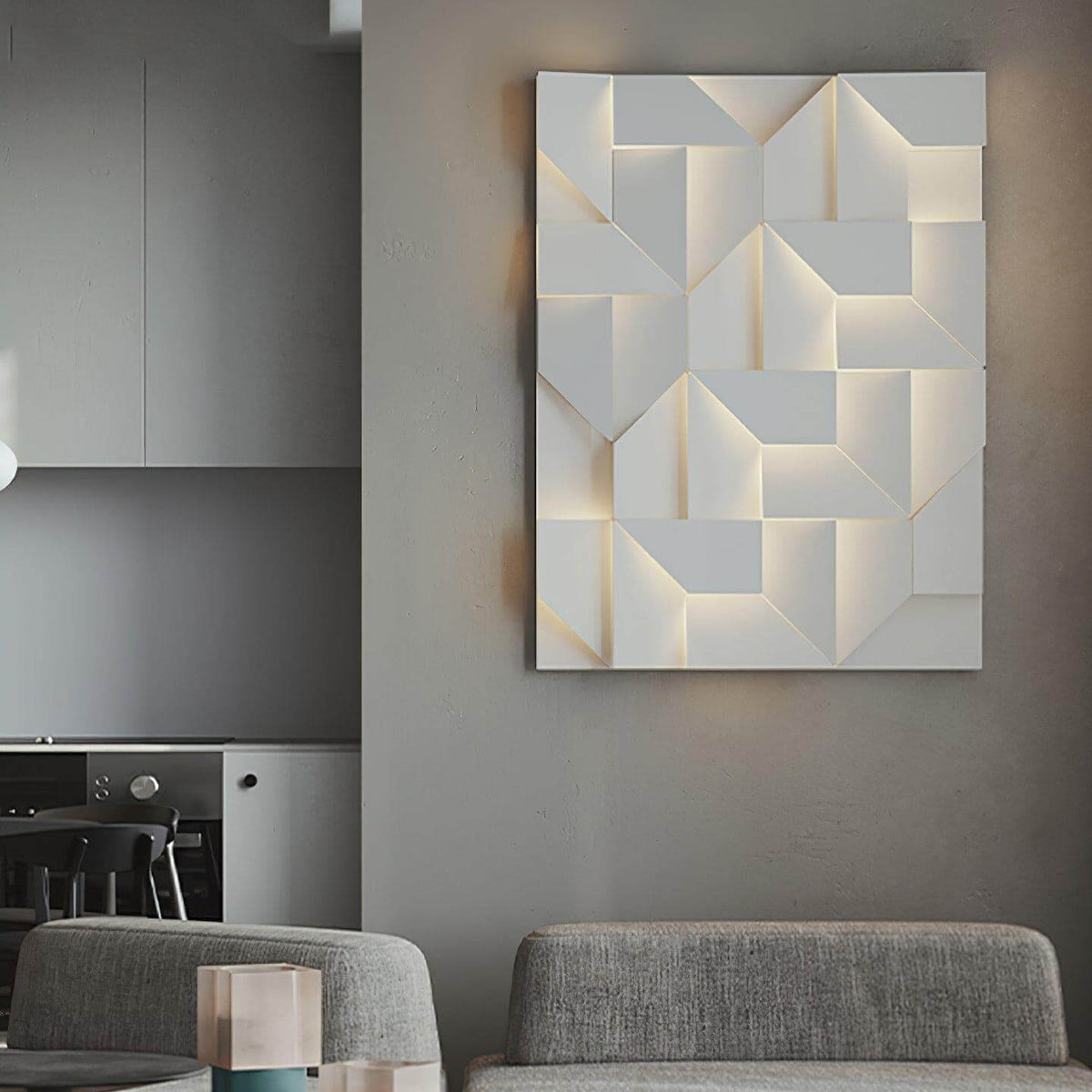 Origami | Modern LED Wall Light, Sculptural White Wall Lamp, 7 Sizes