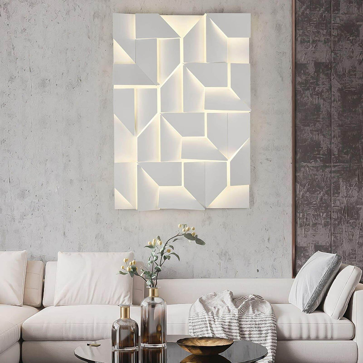 Origami | Modern LED Wall Light, Sculptural White Wall Lamp, 7 Sizes