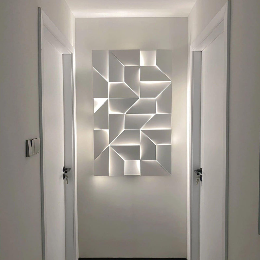 Origami | Modern LED Wall Light, Sculptural White Wall Lamp, 7 Sizes