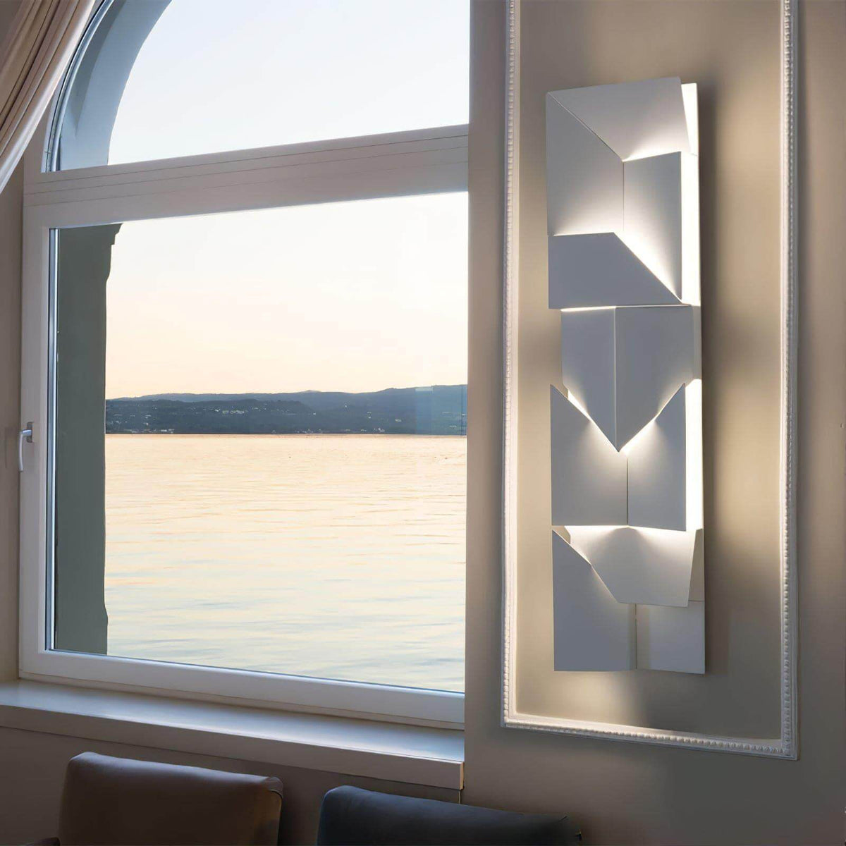 Origami | Modern LED Wall Light, Sculptural White Wall Lamp, 7 Sizes