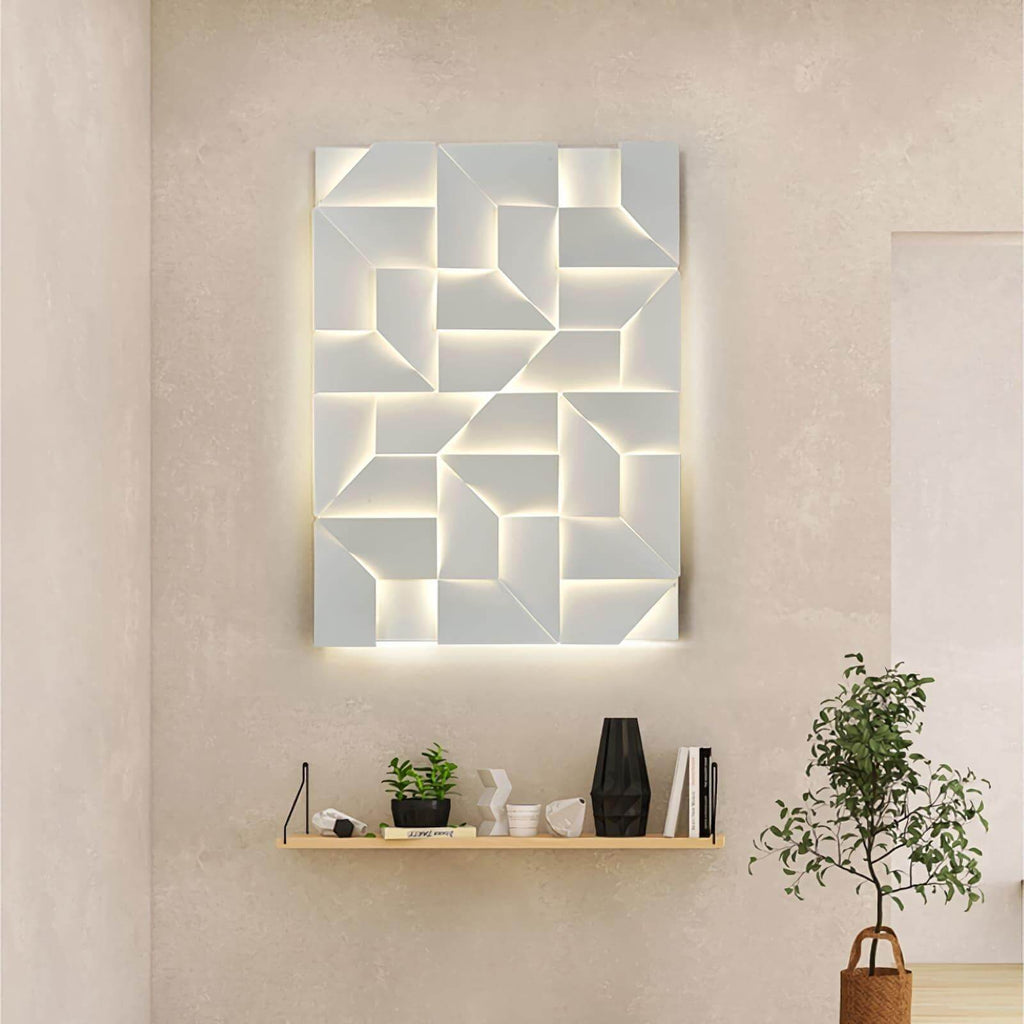 Origami | Modern LED Wall Light, Sculptural White Wall Lamp, 7 Sizes