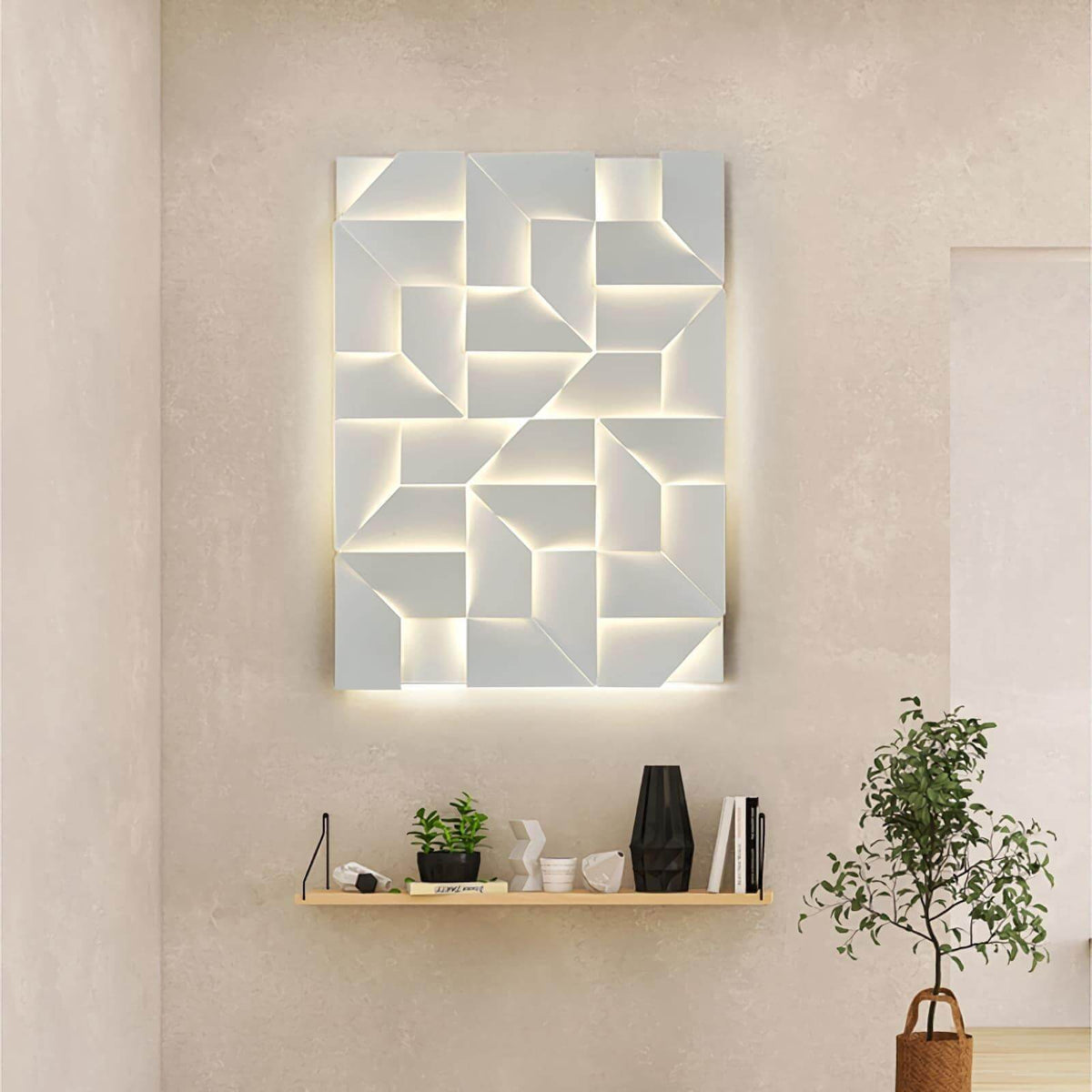 Origami | Modern LED Wall Light, Sculptural White Wall Lamp, 7 Sizes