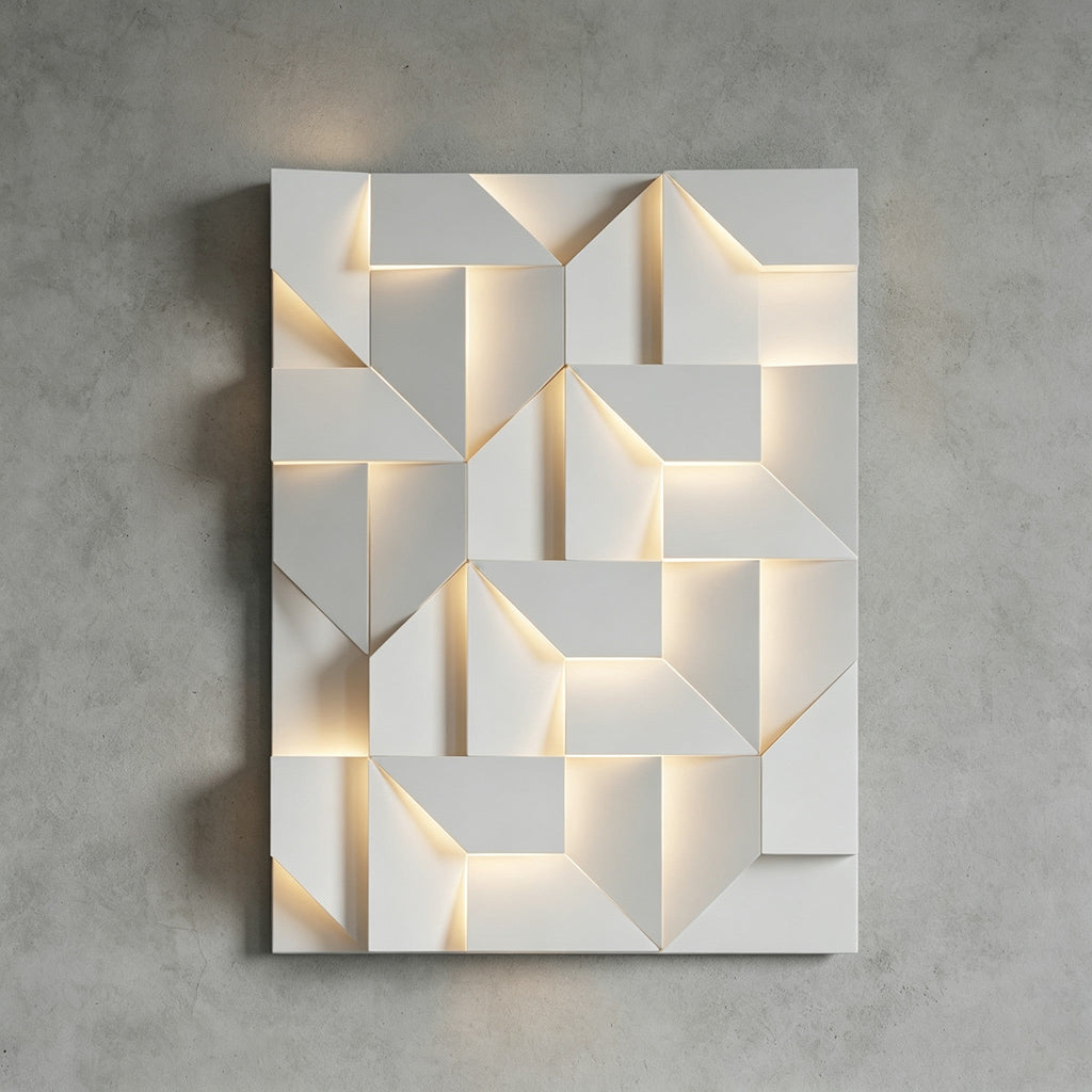 Origami | Modern LED Wall Light, Sculptural White Wall Lamp, 7 Sizes