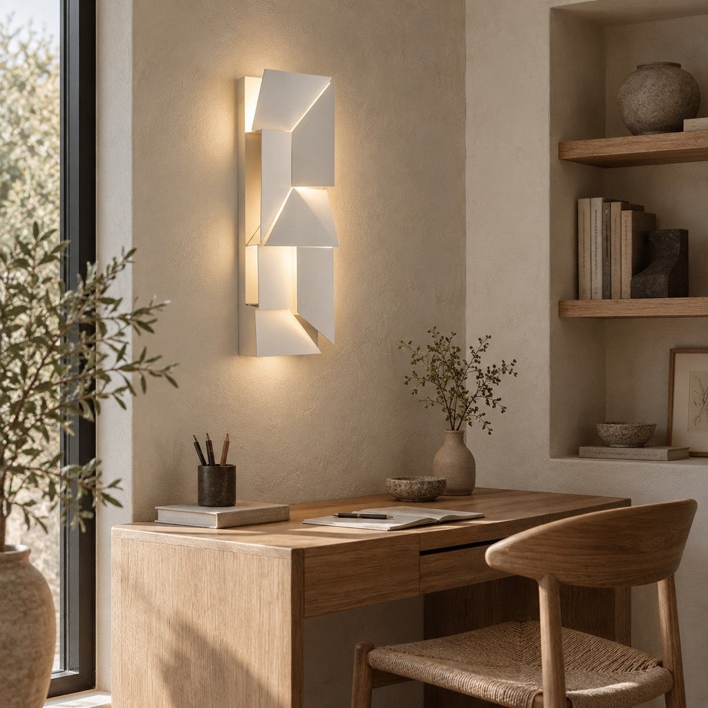 Origami | Modern LED Wall Light, Sculptural White Wall Lamp, 7 Sizes