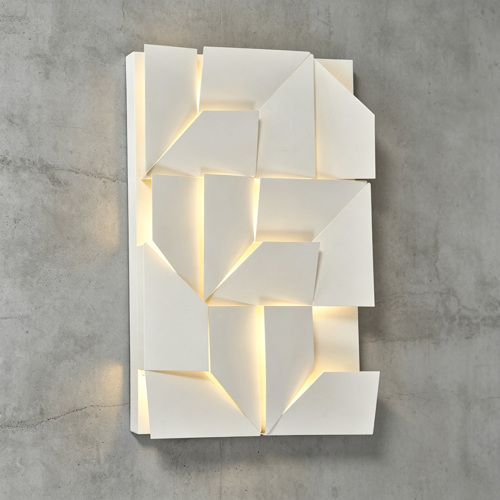 Origami | Modern LED Wall Light, Sculptural White Wall Lamp, 7 Sizes