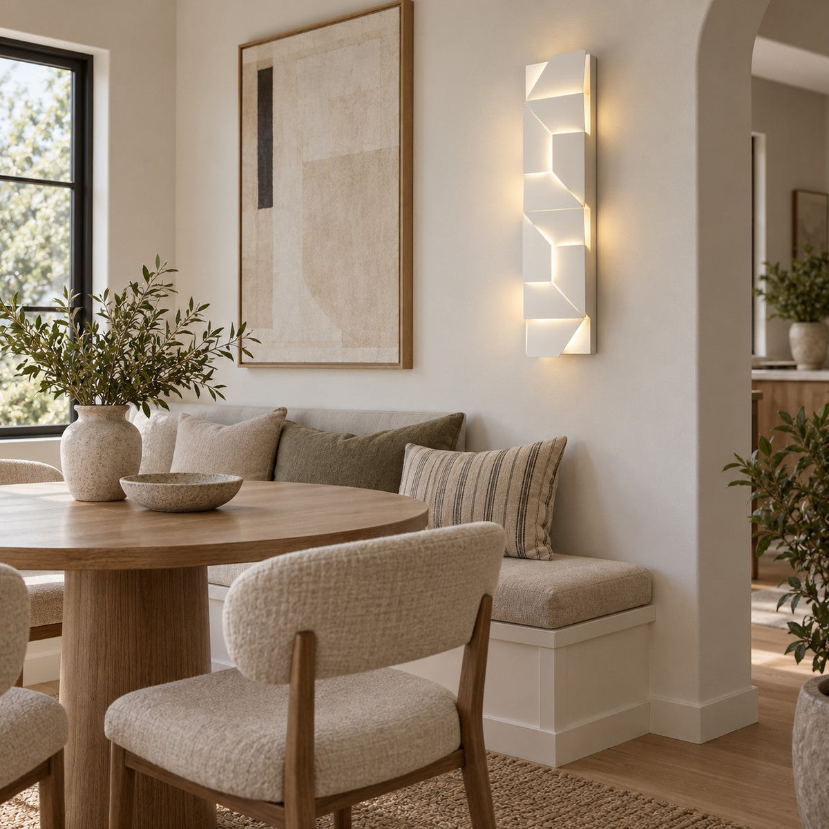 Origami | Modern LED Wall Light, Sculptural White Wall Lamp, 7 Sizes