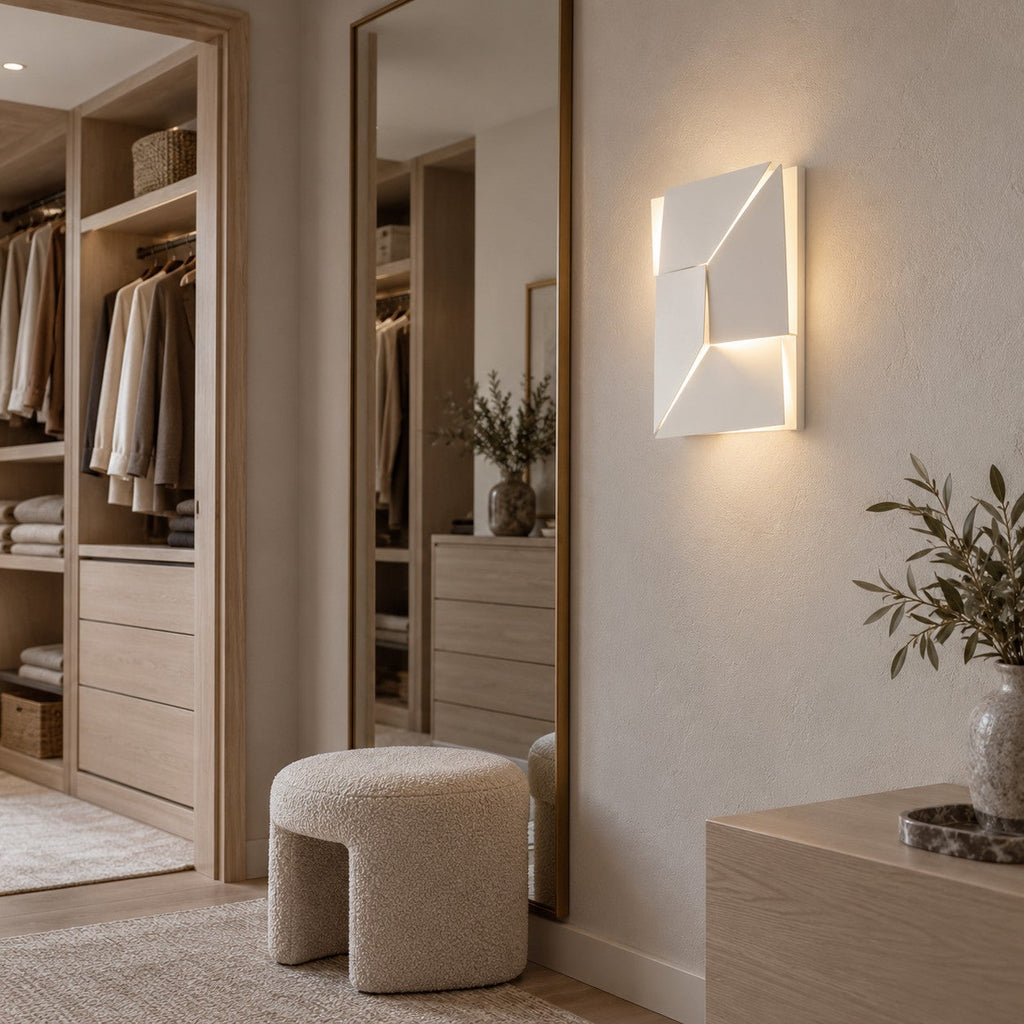 Origami | Modern LED Wall Light, Sculptural White Wall Lamp, 7 Sizes