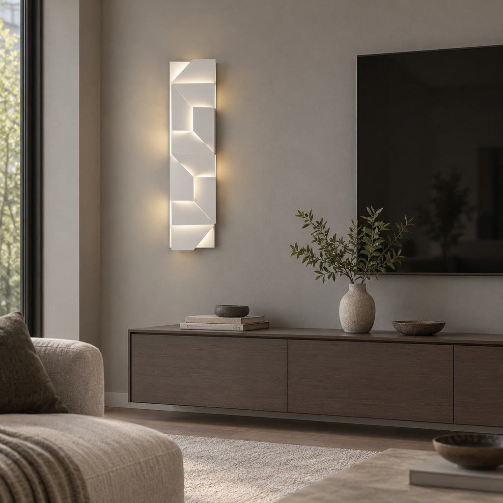Origami | Modern LED Wall Light, Sculptural White Wall Lamp, 7 Sizes
