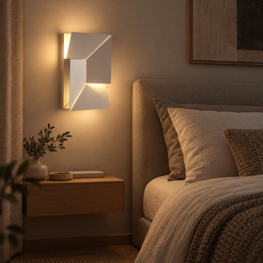 Origami | Modern LED Wall Light, Sculptural White Wall Lamp, 7 Sizes