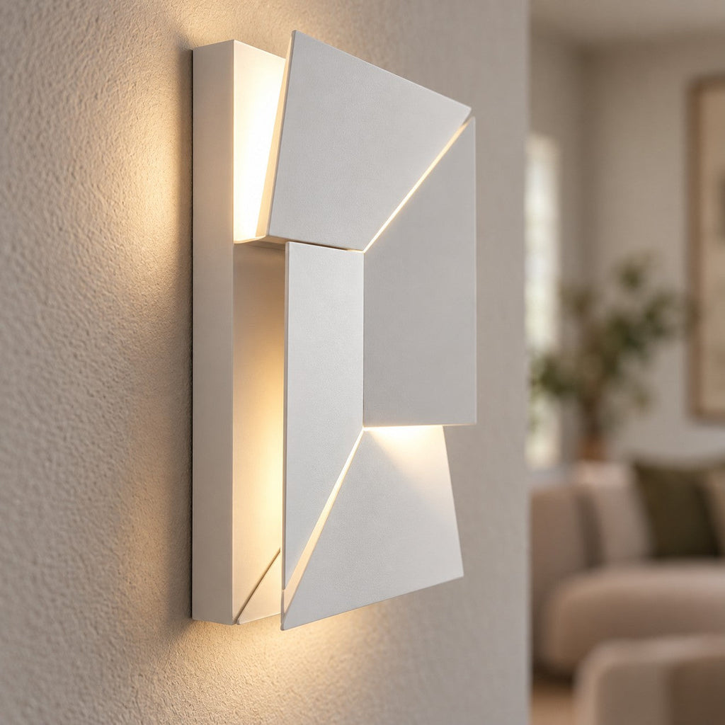 Origami | Modern LED Wall Light, Sculptural White Wall Lamp, 7 Sizes