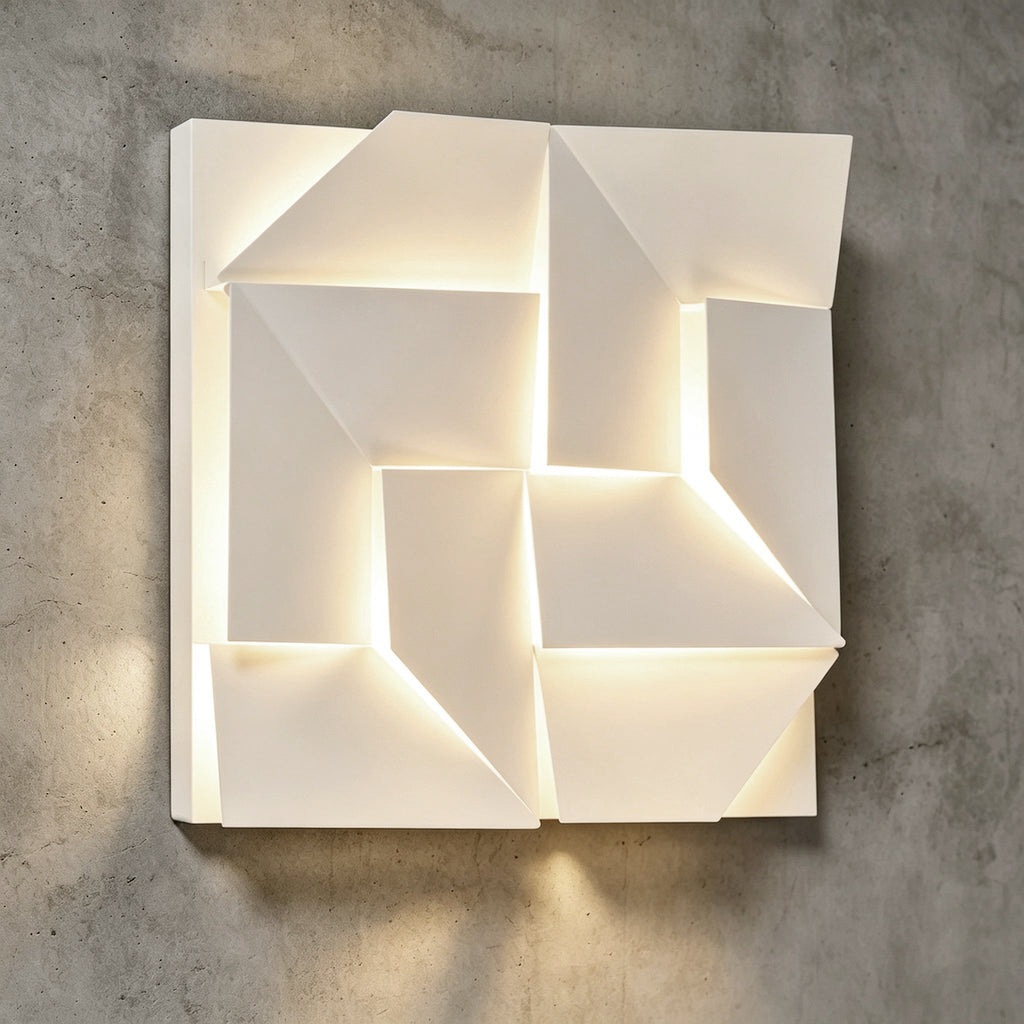 Origami | Modern LED Wall Light, Sculptural White Wall Lamp, 7 Sizes