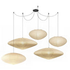 Shoji | Paper Lantern Pendant Light, Japanese Washi Rice Paper Chandelier, Large Japandi Hanging Lamp