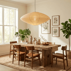Shoji | Paper Lantern Pendant Light, Japanese Washi Rice Paper Chandelier, Large Japandi Hanging Lamp
