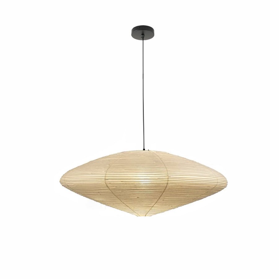 Shoji | Paper Lantern Pendant Light, Japanese Washi Rice Paper Chandelier, Large Japandi Hanging Lamp