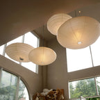 Shoji | Paper Lantern Pendant Light, Japanese Washi Rice Paper Chandelier, Large Japandi Hanging Lamp