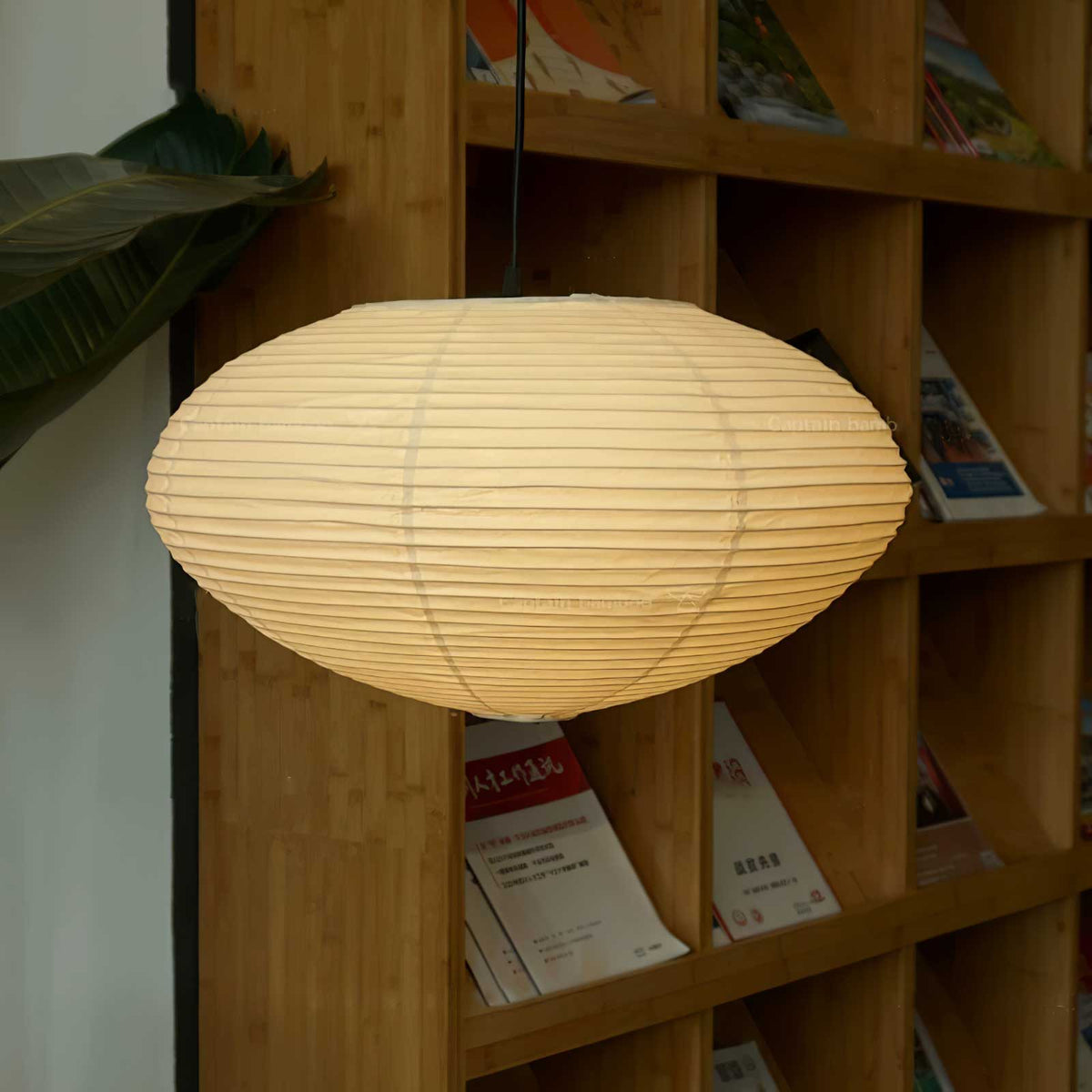 Shoji | Paper Lantern Pendant Light, Japanese Washi Rice Paper Chandelier, Large Japandi Hanging Lamp