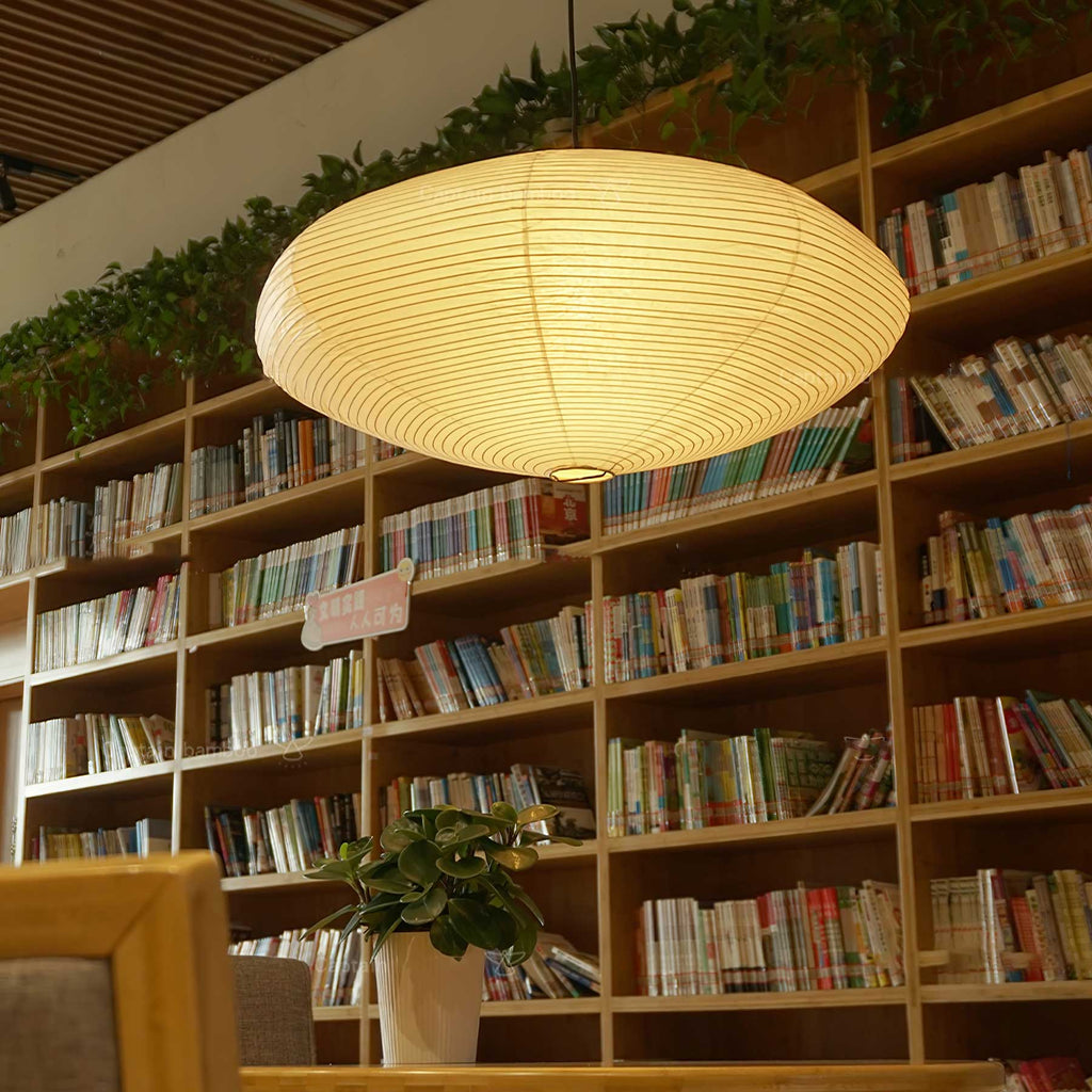 Shoji | Paper Lantern Pendant Light, Japanese Washi Rice Paper Chandelier, Large Japandi Hanging Lamp