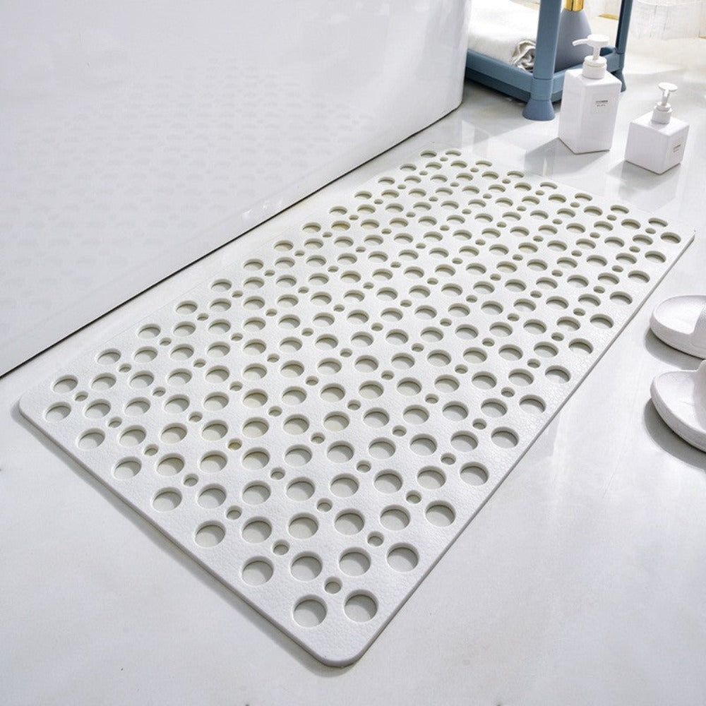 Secure | Non Slip Shower Mat, Suction Cup Bathtub Mat with Drain Holes, Anti Slip Bath Mat