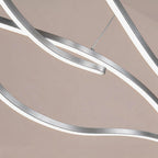 Ripple | Wavy LED Pendant Light, Modern Linear Chandelier for Kitchen Island, Dimmable Hanging Light Fixture