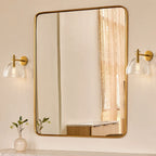Xeno | Glass Wall Sconce, Antique Brass Bathroom Vanity Light, 1 to 3 Light Farmhouse Wall Light