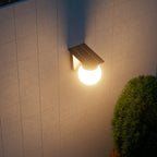 Solar | Globe Wall Light, Outdoor Solar Powered LED Wall Lamp, Dusk to Dawn Waterproof Porch Light