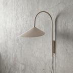 Calla | Plug In Wall Sconce, Large Sculptural Wall Lamp in Black or Beige