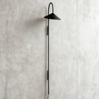 Calla | Plug In Wall Sconce, Large Sculptural Wall Lamp in Black or Beige