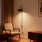 Calla | Plug In Wall Sconce, Large Sculptural Wall Lamp in Black or Beige