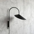 Calla | Plug In Wall Sconce, Large Sculptural Wall Lamp in Black or Beige