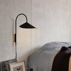 Calla | Plug In Wall Sconce, Large Sculptural Wall Lamp in Black or Beige