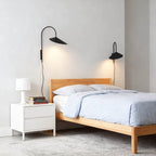 Calla | Plug In Wall Sconce, Large Sculptural Wall Lamp in Black or Beige
