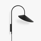 Calla | Plug In Wall Sconce, Large Sculptural Wall Lamp in Black or Beige