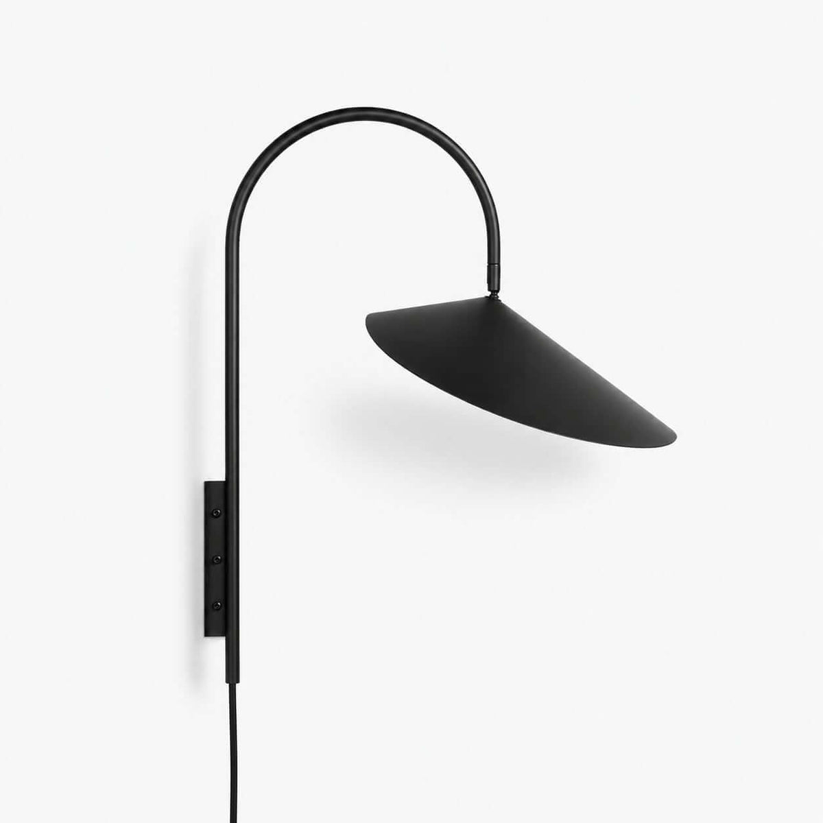 Calla | Plug In Wall Sconce, Large Sculptural Wall Lamp in Black or Beige