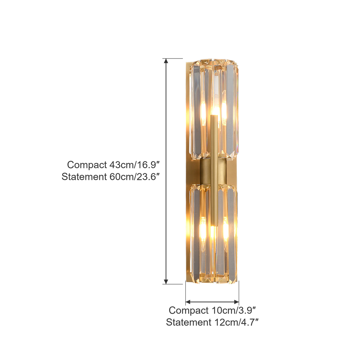 Bepuzz wall sconce dimensions