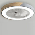 Bladeless | Flush Mount Ceiling Fan with Light and Remote, Low Profile Dimmable LED Fan for Bedroom