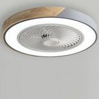 Bladeless | Flush Mount Ceiling Fan with Light and Remote, Low Profile Dimmable LED Fan for Bedroom