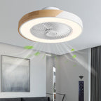 Bladeless | Flush Mount Ceiling Fan with Light and Remote, Low Profile Dimmable LED Fan for Bedroom