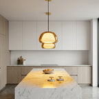 Jelly | Milk Glass Pendant Light, Japandi Hanging Lamp, Glass Dome Ceiling Light for Kitchen Island