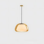 Jelly | Milk Glass Pendant Light, Japandi Hanging Lamp, Glass Dome Ceiling Light for Kitchen Island