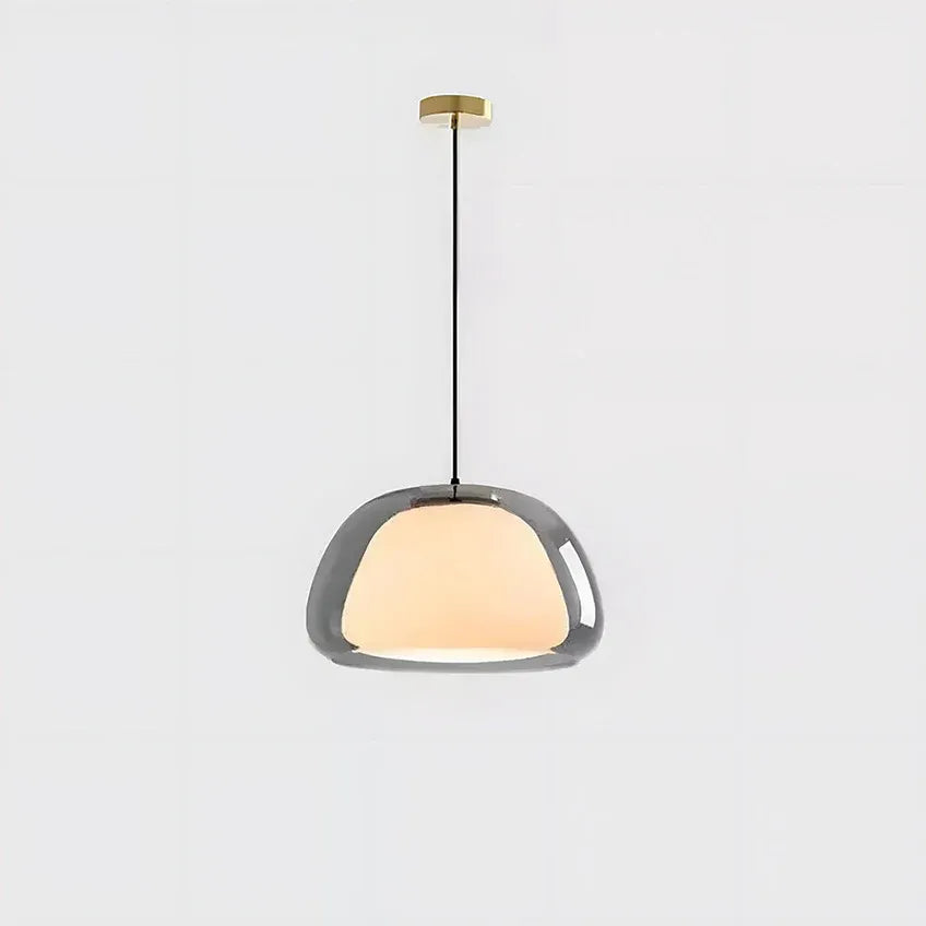 Jelly | Milk Glass Pendant Light, Japandi Hanging Lamp, Glass Dome Ceiling Light for Kitchen Island