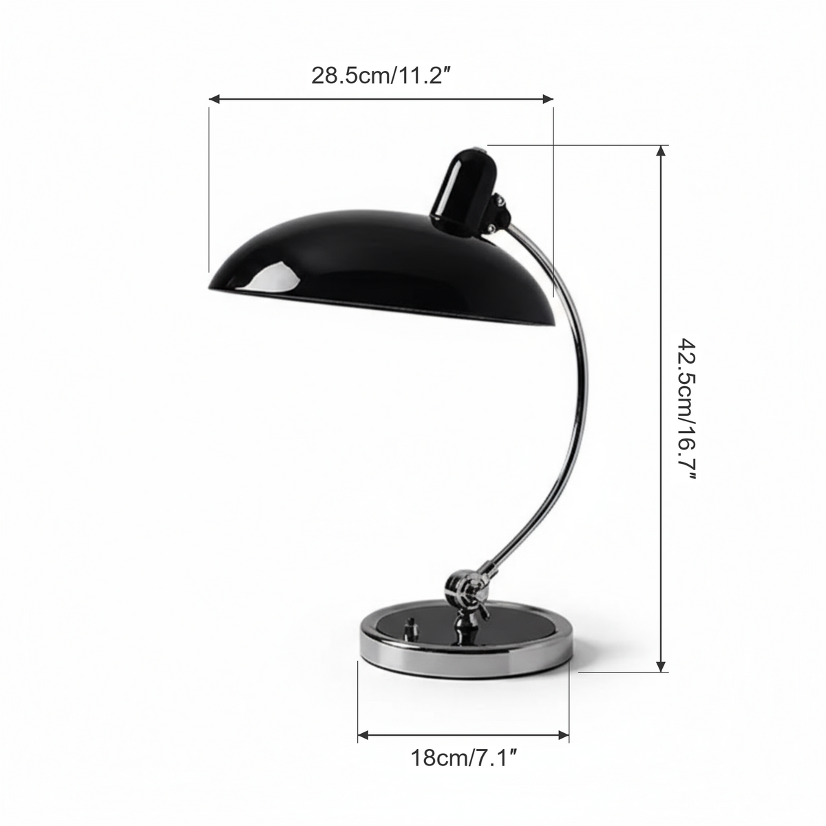 Cupola desk lamp dimensions