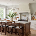 Ripple | Wavy LED Pendant Light, Modern Linear Chandelier for Kitchen Island, Dimmable Hanging Light Fixture