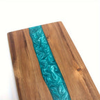 Lagoon | Resin River Cutting Board, Acacia Wood Charcuterie and Cheese Board, Epoxy Serving Board