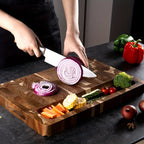Grove | End Grain Cutting Board, Large Acacia Wood Butcher Block with Juice Groove, Chopping Board