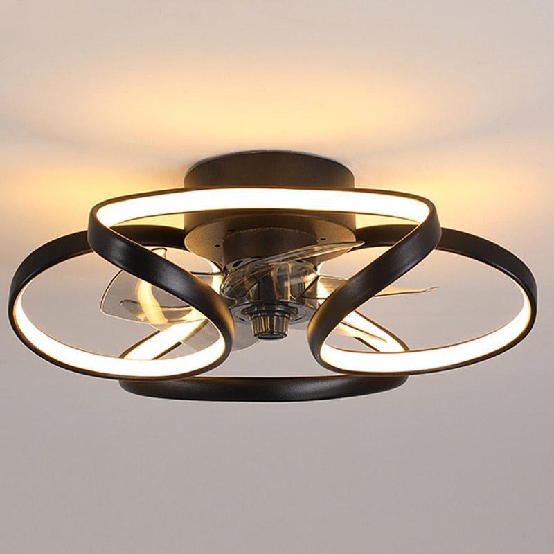 Bloom | Flower Ceiling Fan with Light and Remote, Flush Mount Dimmable LED Fan for Bedroom